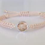 Peach Cream Dreams Elegant Friendship Bracelet..