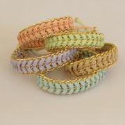 Pastel sorbet - handwoven stacking summer bracelet in mint peach beige lavender or lime CHOOSE your colour