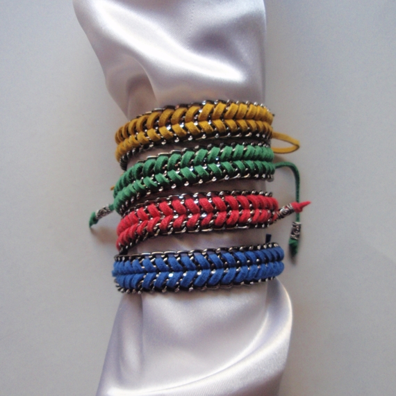 Vibrant Summer - Handwonen Bracelet, Fashion Statement Colorful Happy Modern Gift Choose Your Color